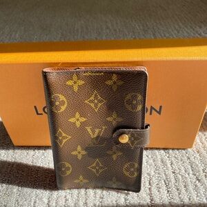 Louis Vuitton Brown and Gold Monogram Agenda